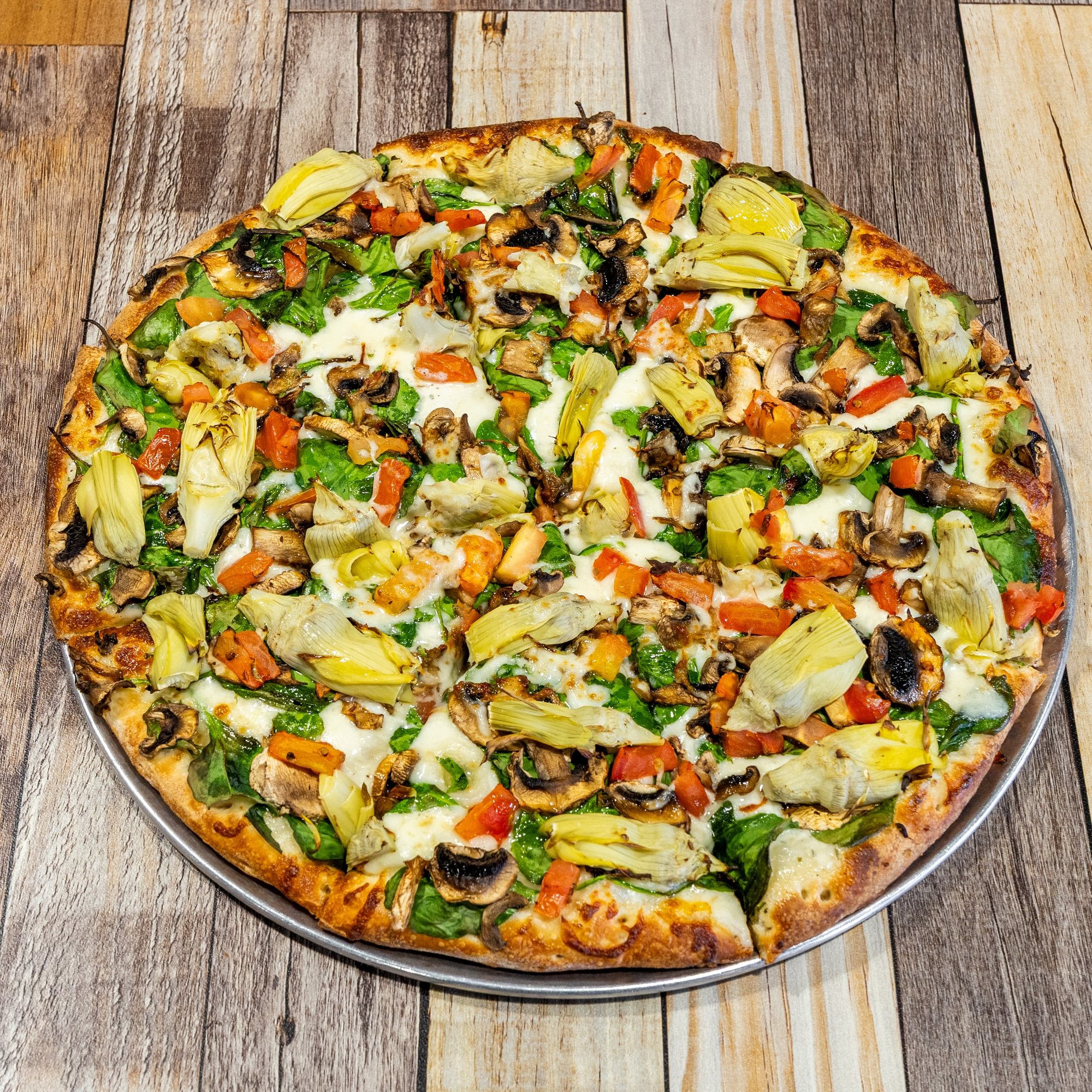Spinach Artichoke Pizza