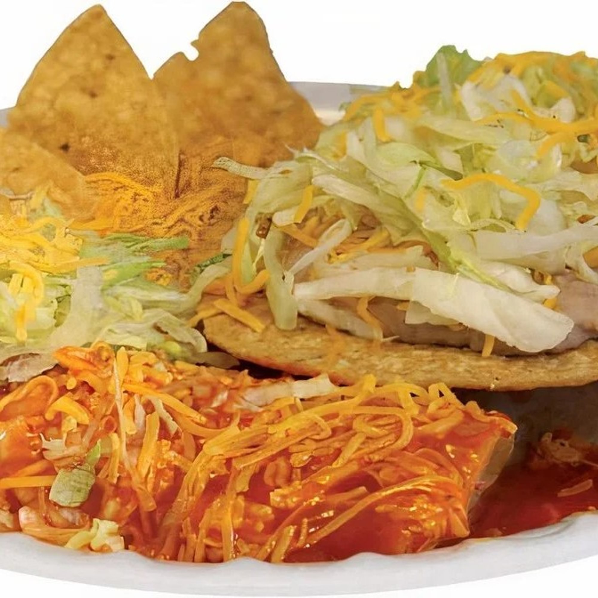 #4. Tostada & Enchilada Plate