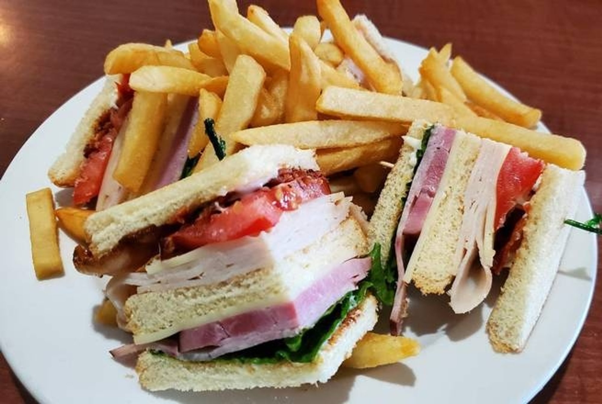 Turkey club sandwich