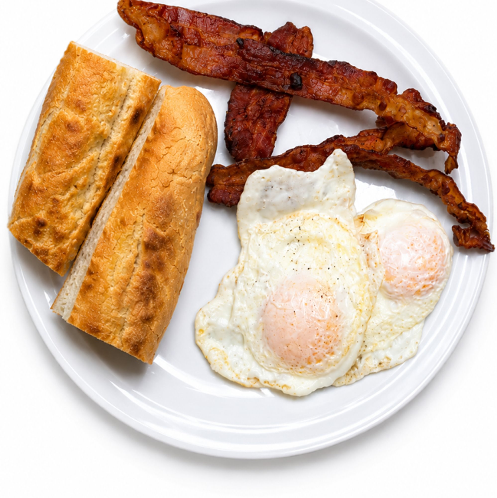 2 Eggs with Meat & Cuban Toast Platter