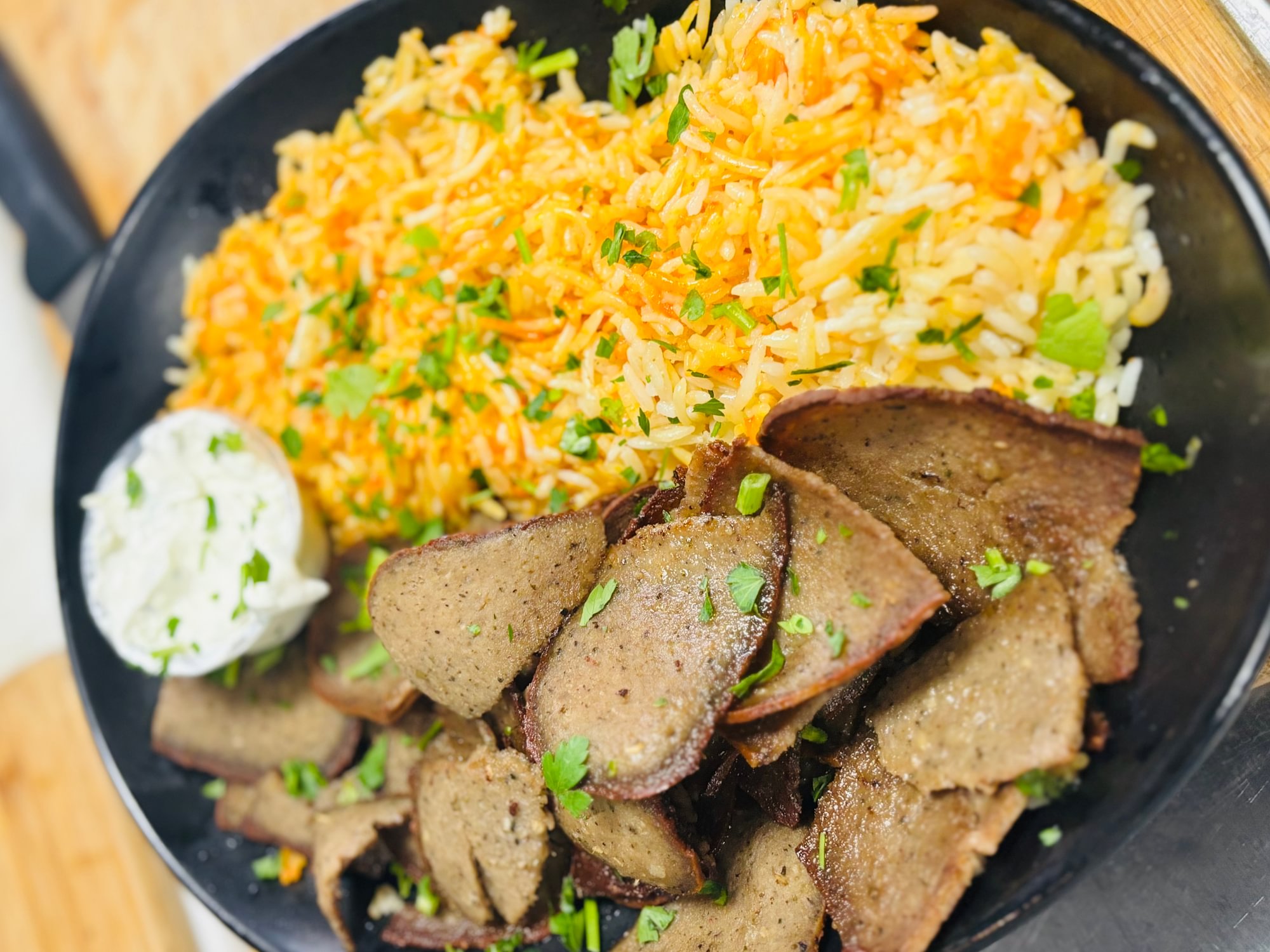 (LS) Lamb Gyro Rice and Salad