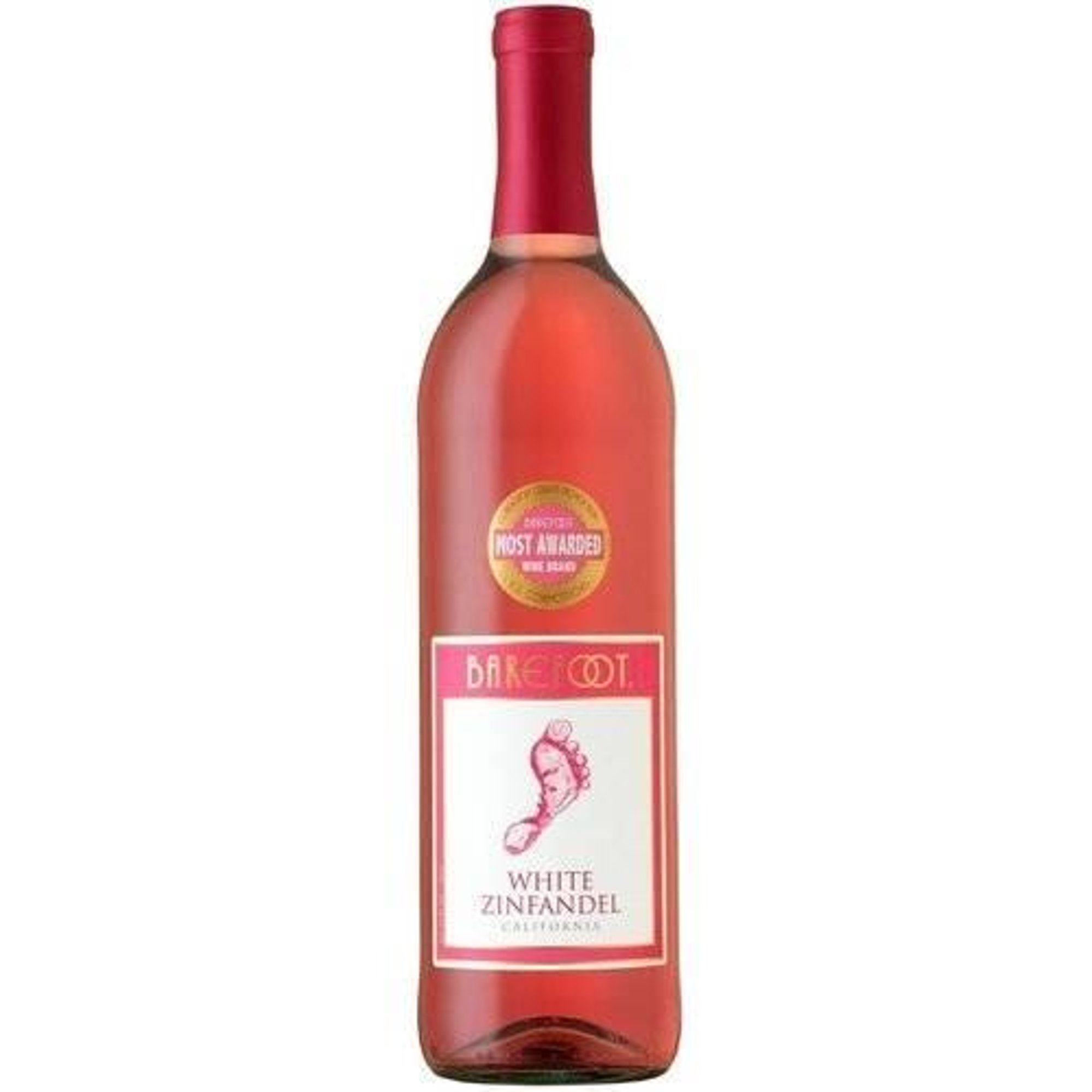 Barefoot Cellars White Zinfandel Wine - Pink from California - 750ml Bottle