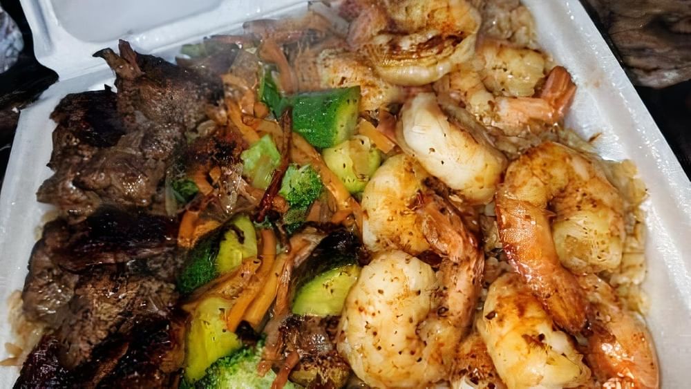 Steak N Shrimp Hibachi Plate
