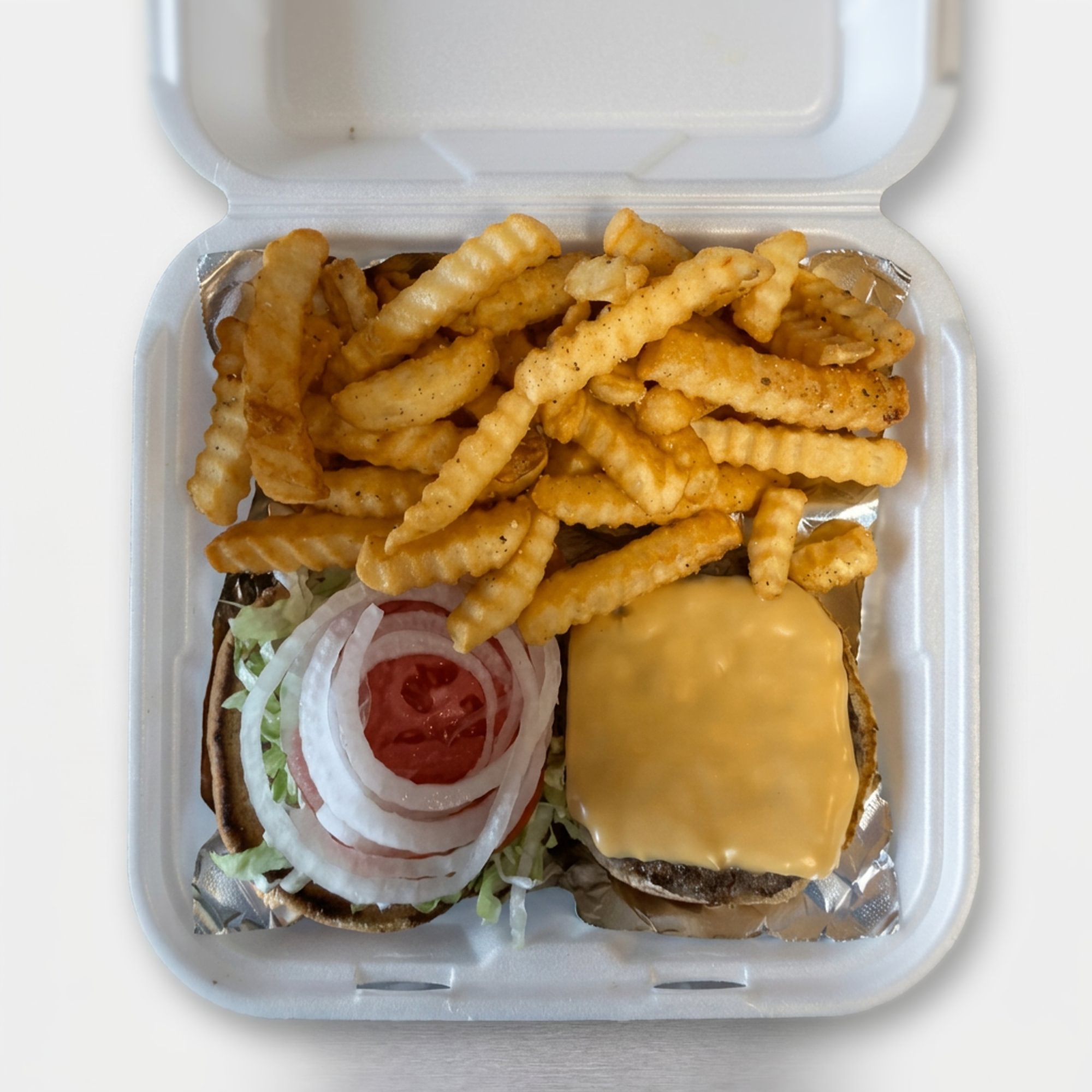 Hamburger with Cheese Plate