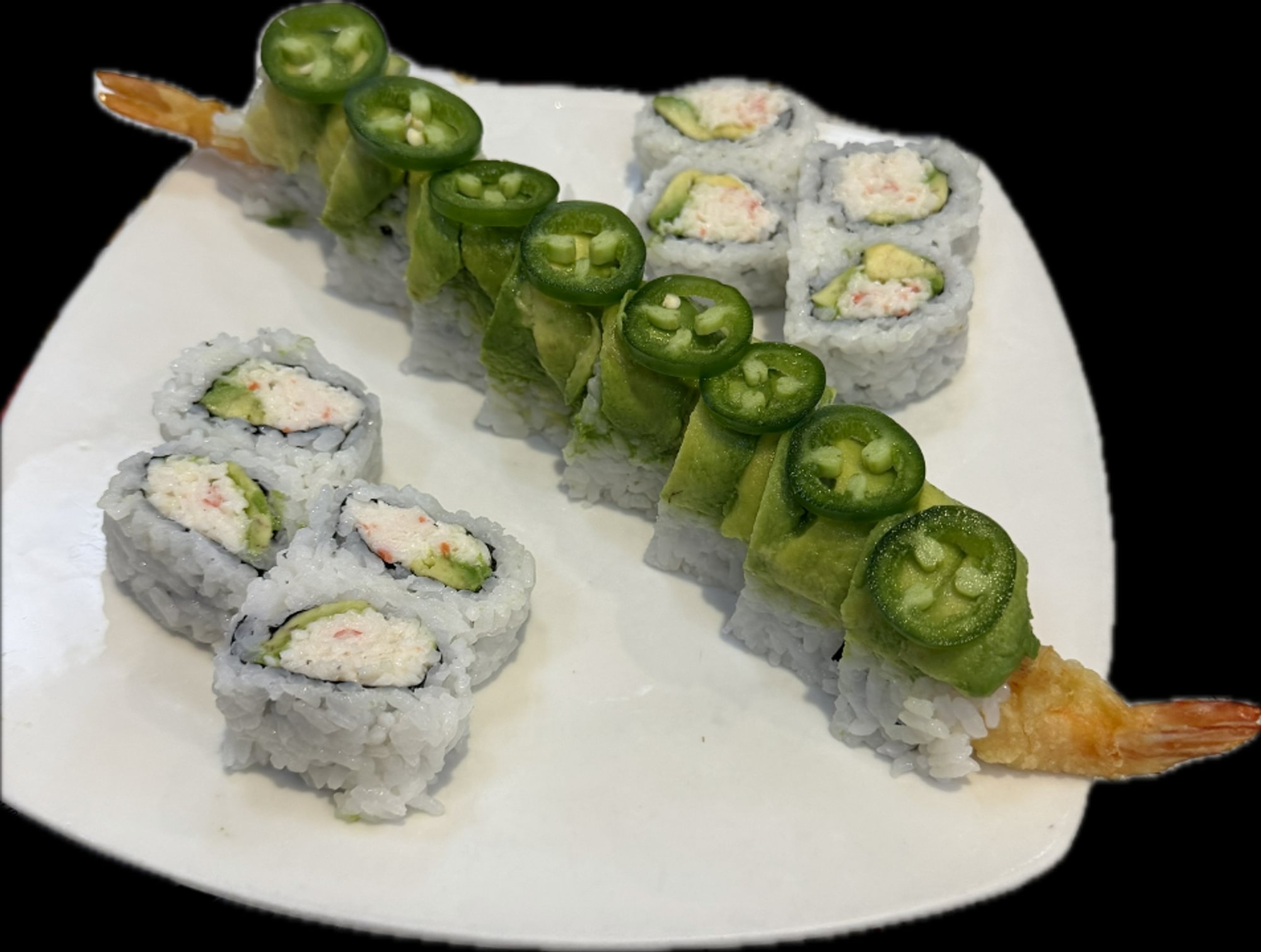Jalapeno roll + CA roll