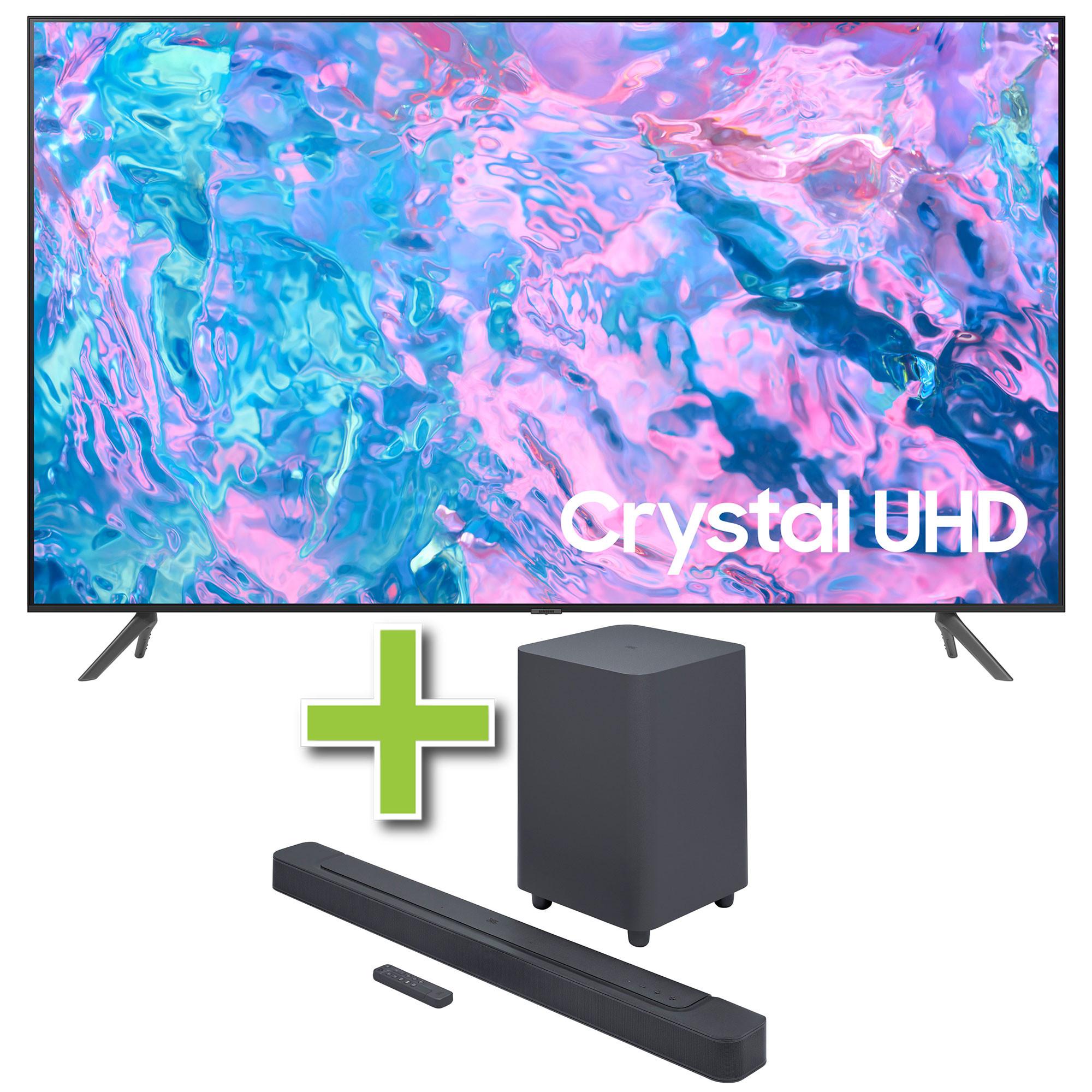 75" Samsung 4K UHD Smart TV & JBL 5.1 Channel Soundbar w/ Wireless Subwoofer
