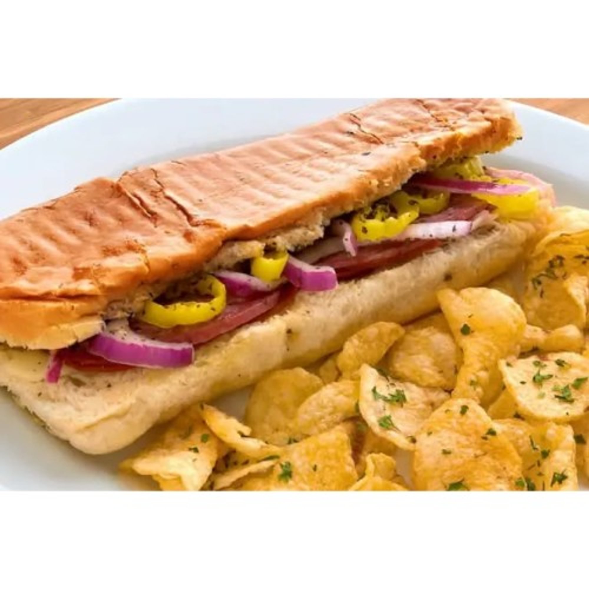 Pressed Hot Italian Sub Sandwich