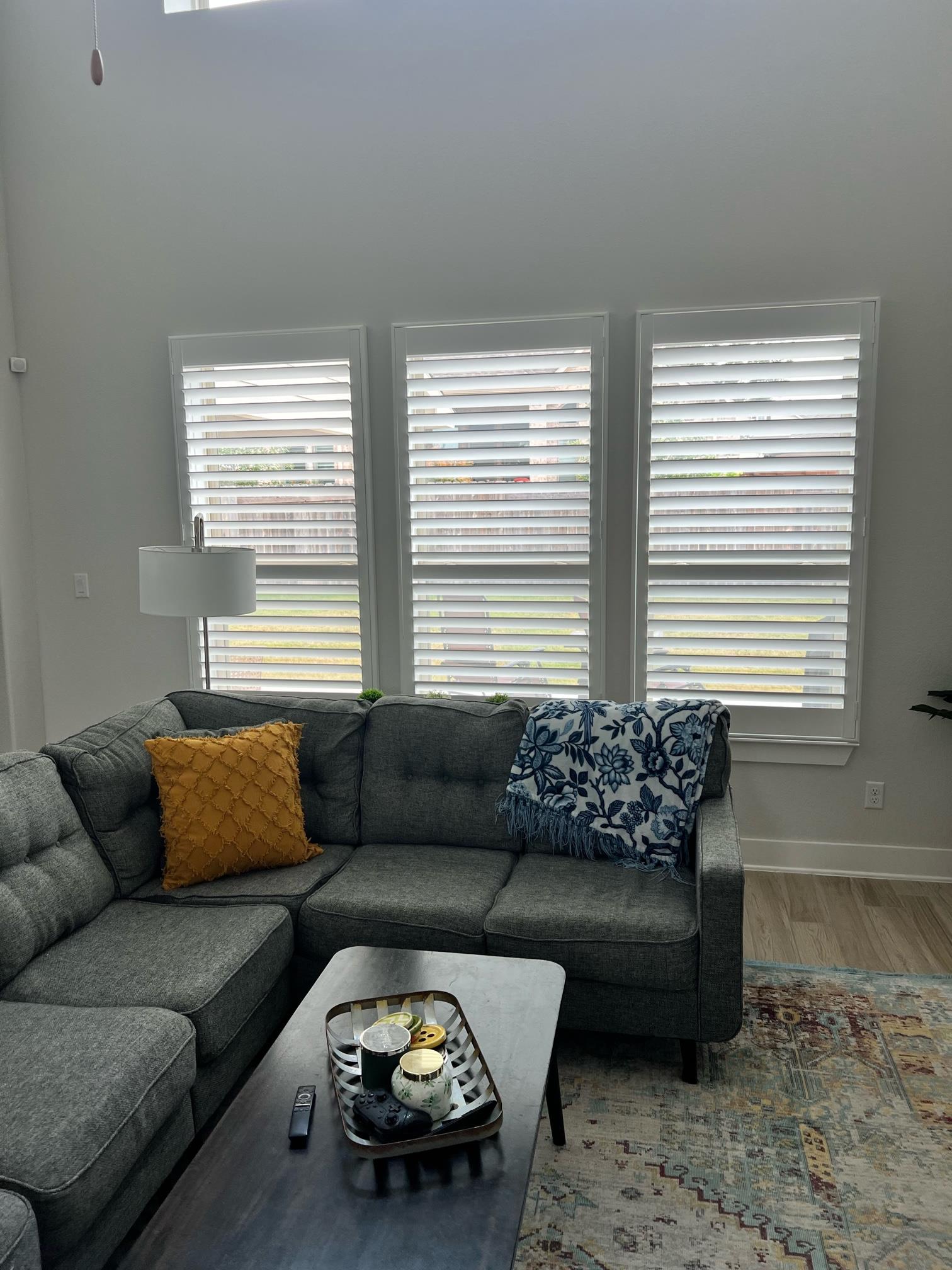 3.5 inches louver plantation shutter for family room in Georgetown