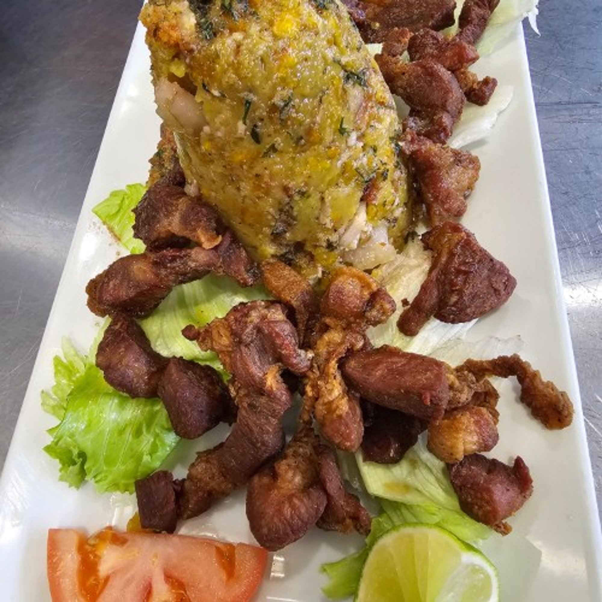Carne Frita / Fried Steak Mofongo
