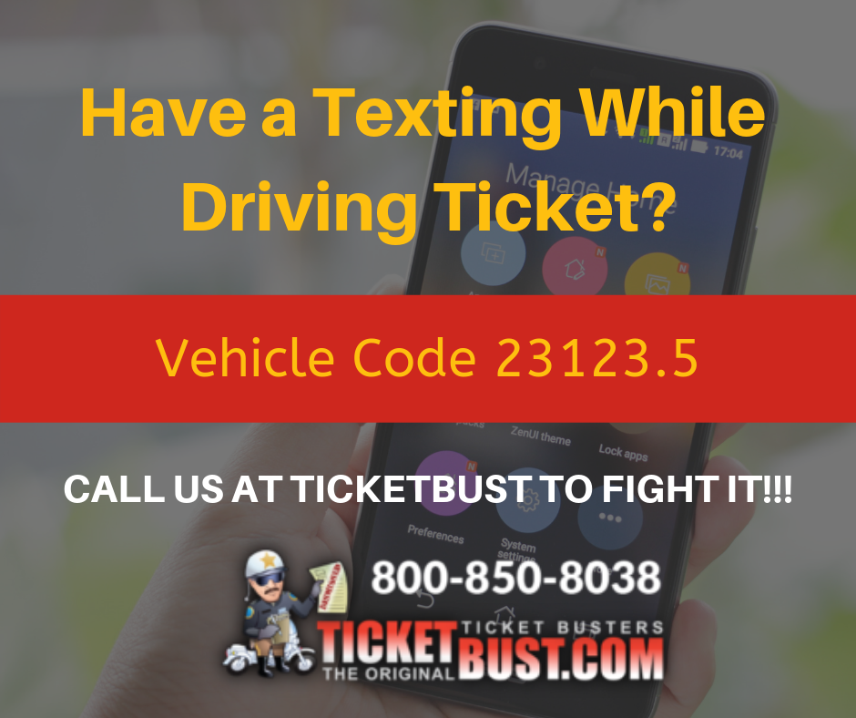Texting while driving ticket