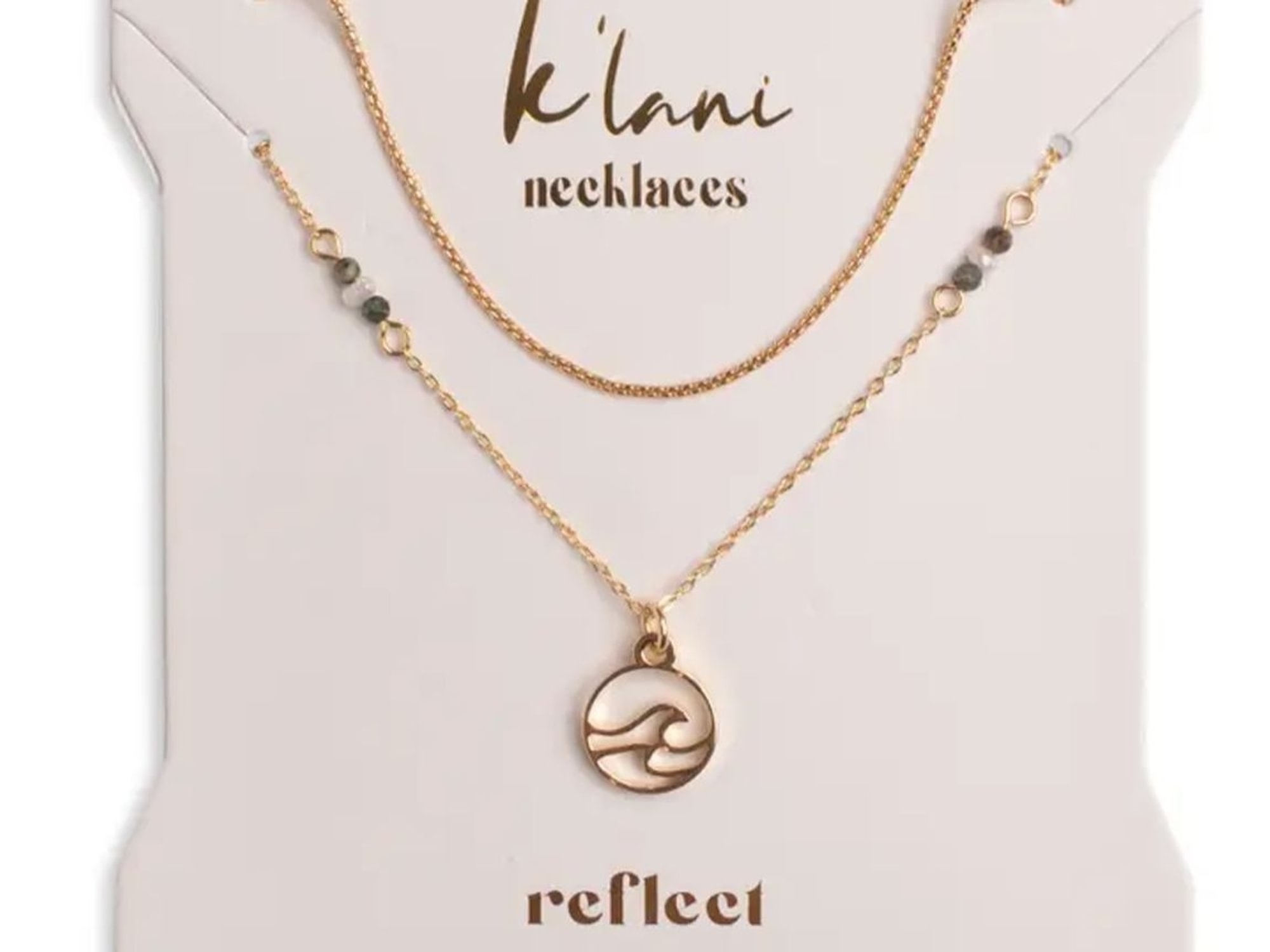 "Reflect" Golden Wave Necklace Set