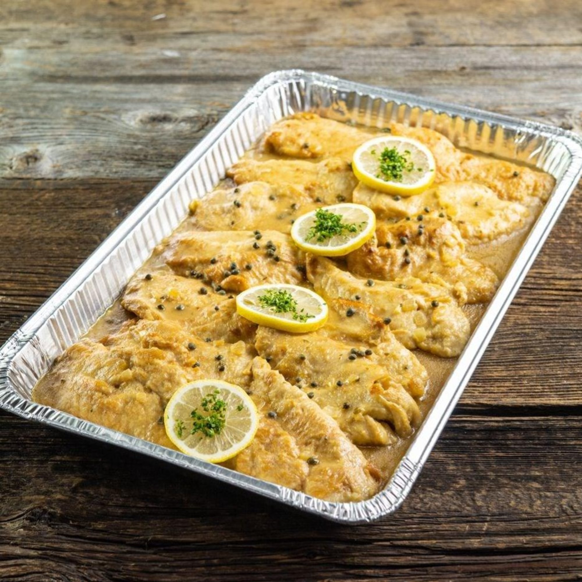 Chicken Piccata (Bone-less) 1/2 Tray or Full Tray