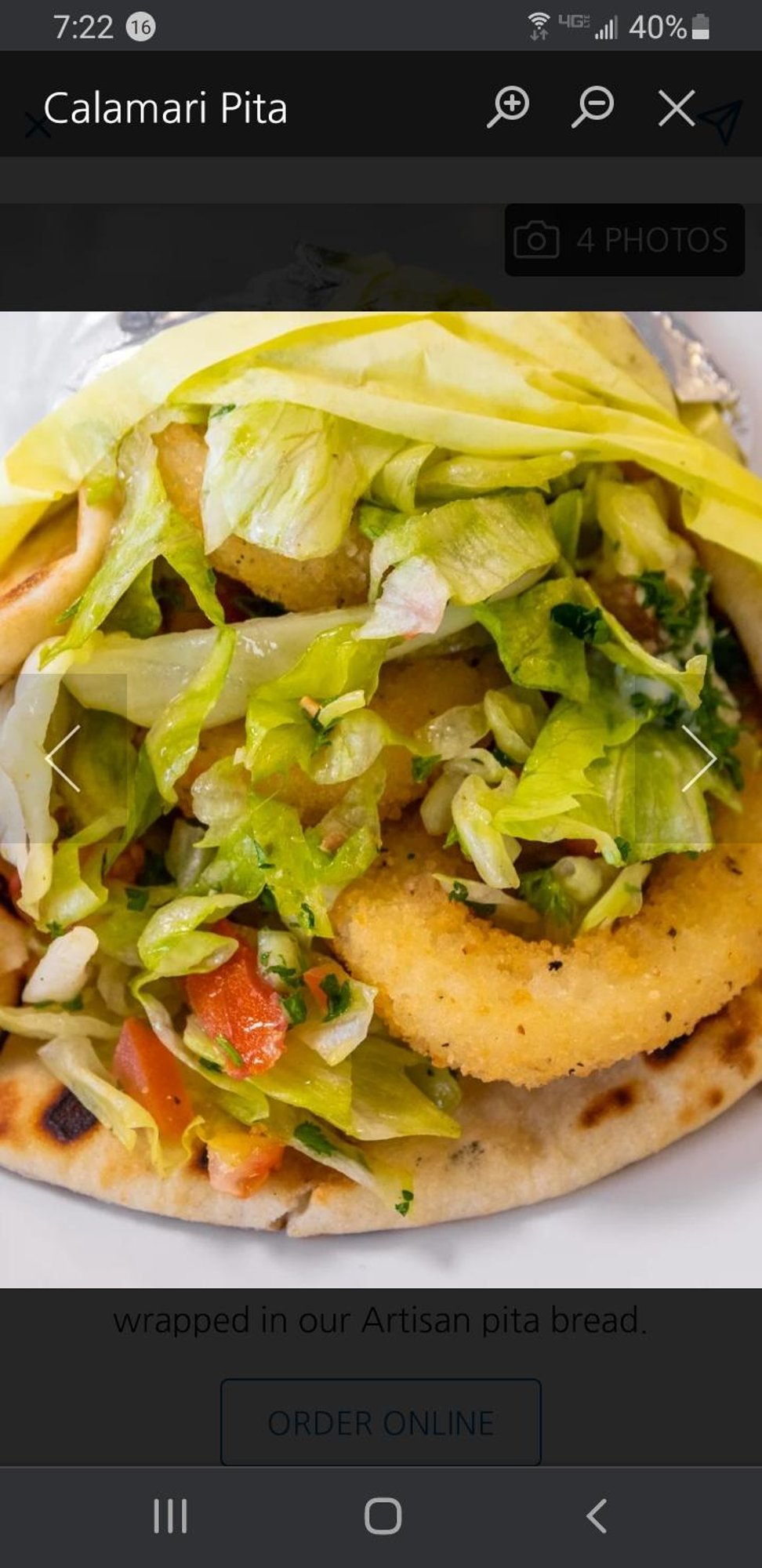 Calamari Pita