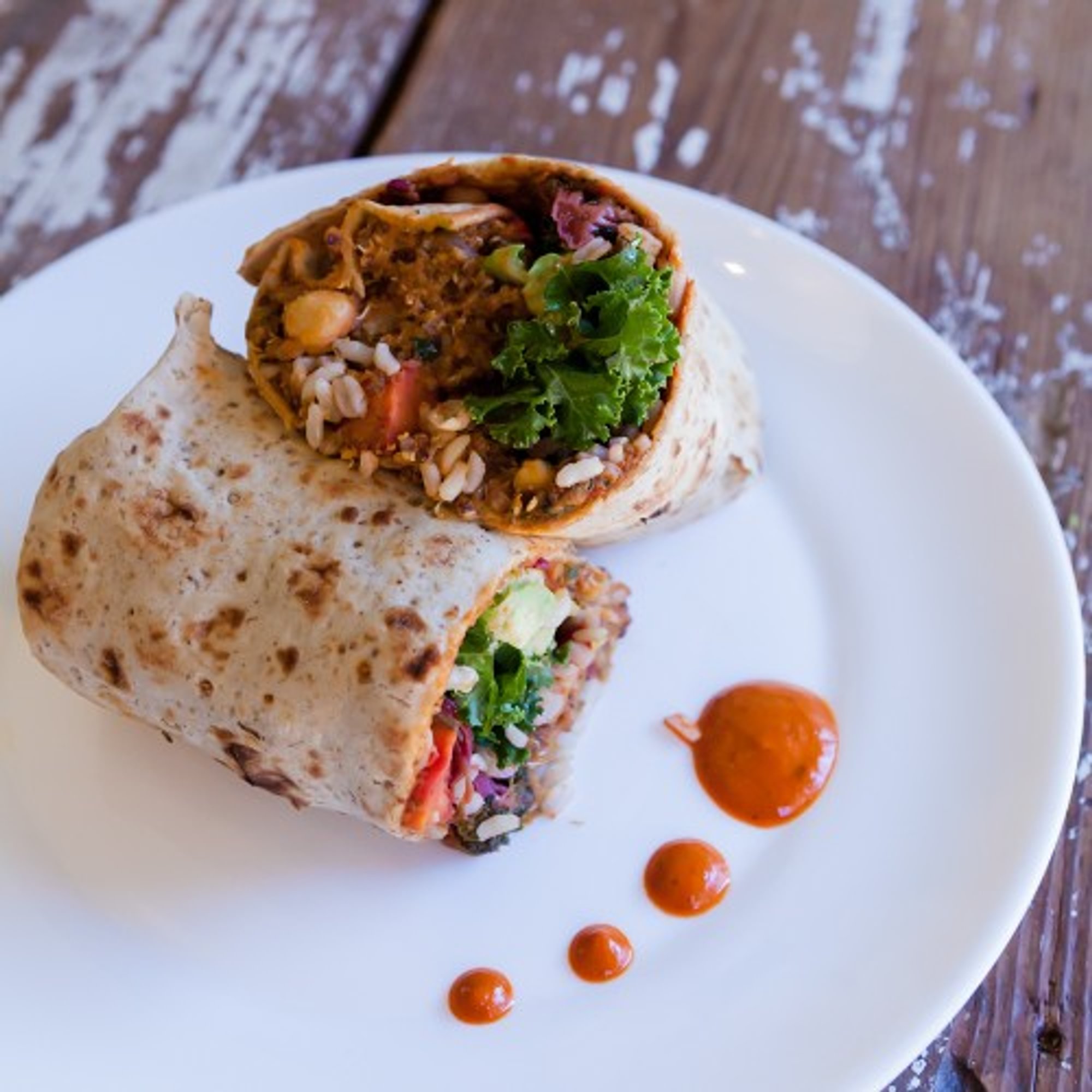 Vegan Lentil & Quinoa Burrito (Vegan & Gluten Free Option)