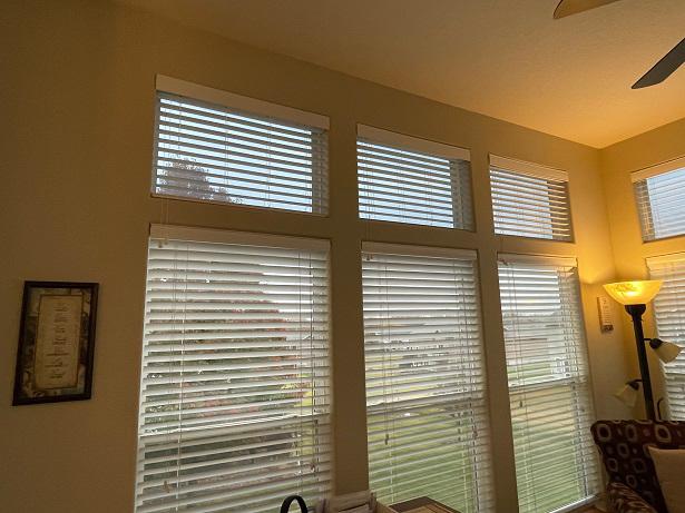 Are you tired of your window solutions warping, cracking, or splitting? These Faux Wood Blinds we installed in Cedar Falls are great for extreme or humid climates while being long-lasting and durable