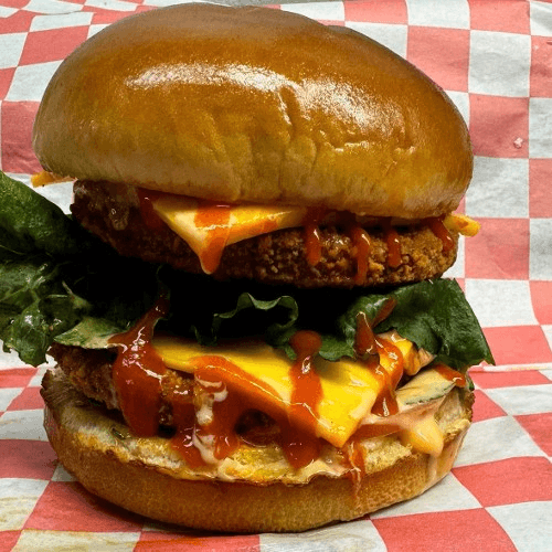 Double-Decker Spicy Chicken Burger