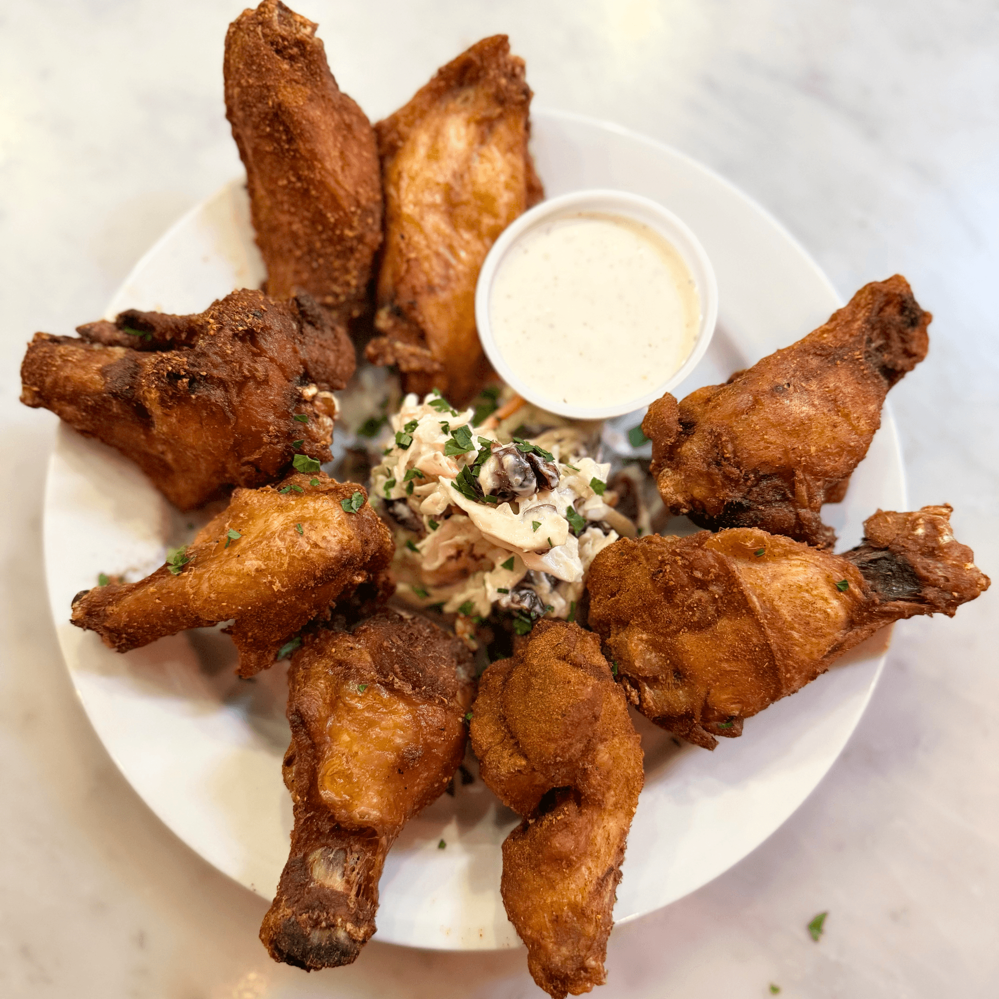 Bistro wings dinner