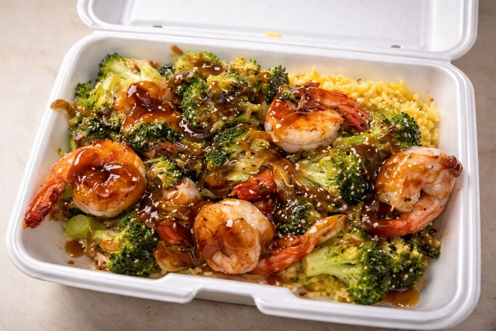 Honey Garlic Shrimp Rice Bowl