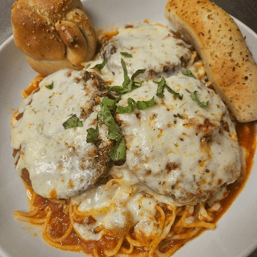 Eggplant or Chicken Parmesan