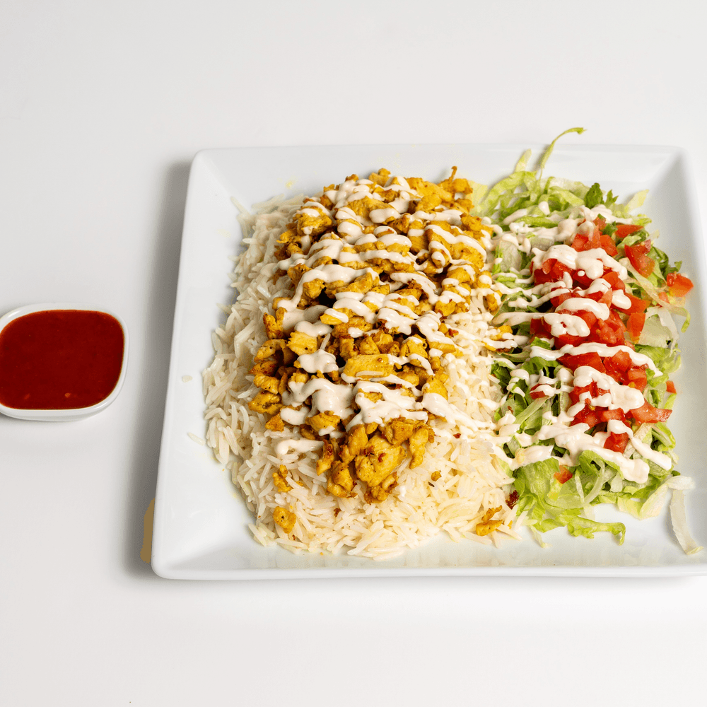 Chicken over rice lunch special