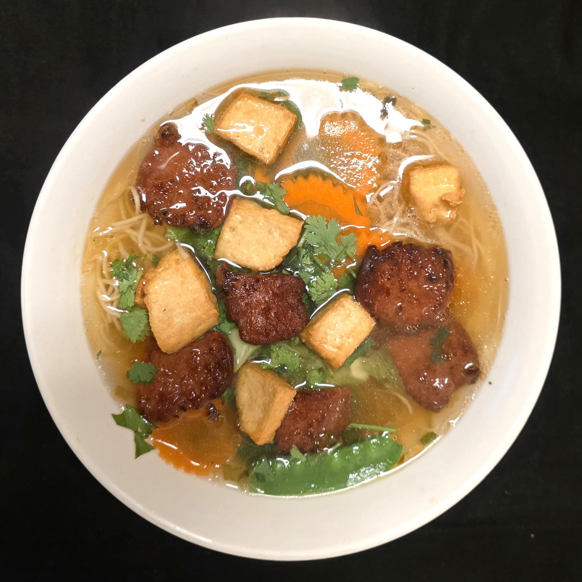 Yellow Noodle Soup with Grilled Pork