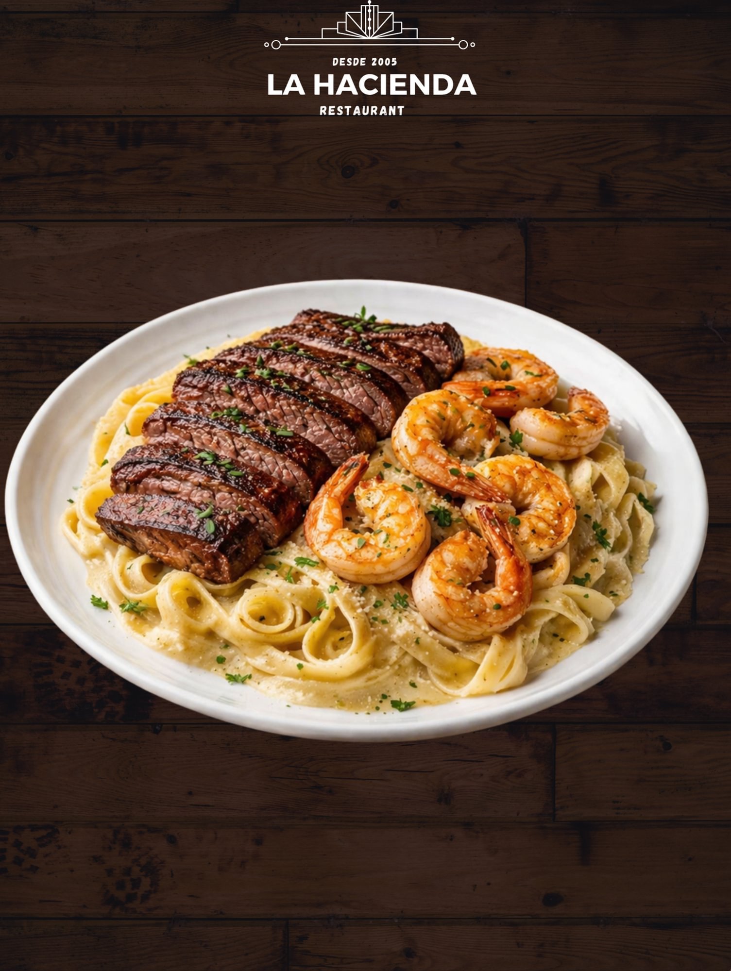 Hacienda Surf & Turf Alfredo