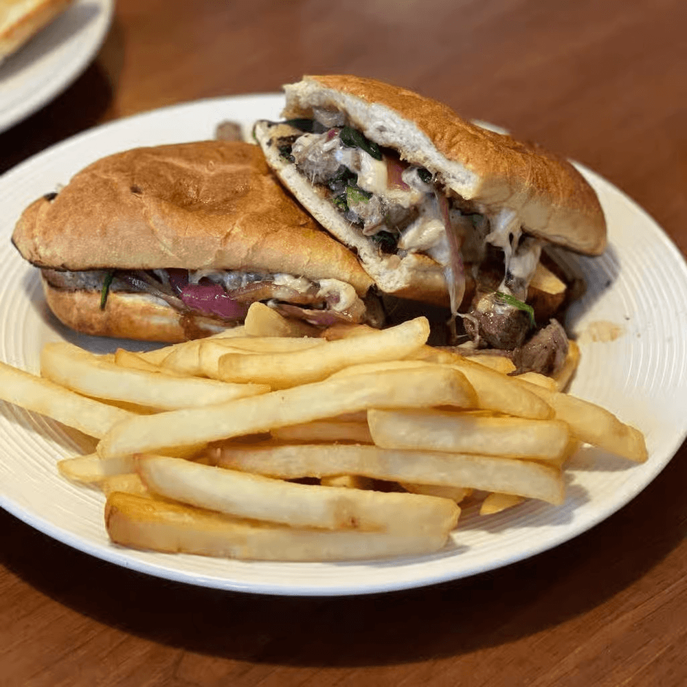 Top Sirloin Steak in the Grass Sandwich