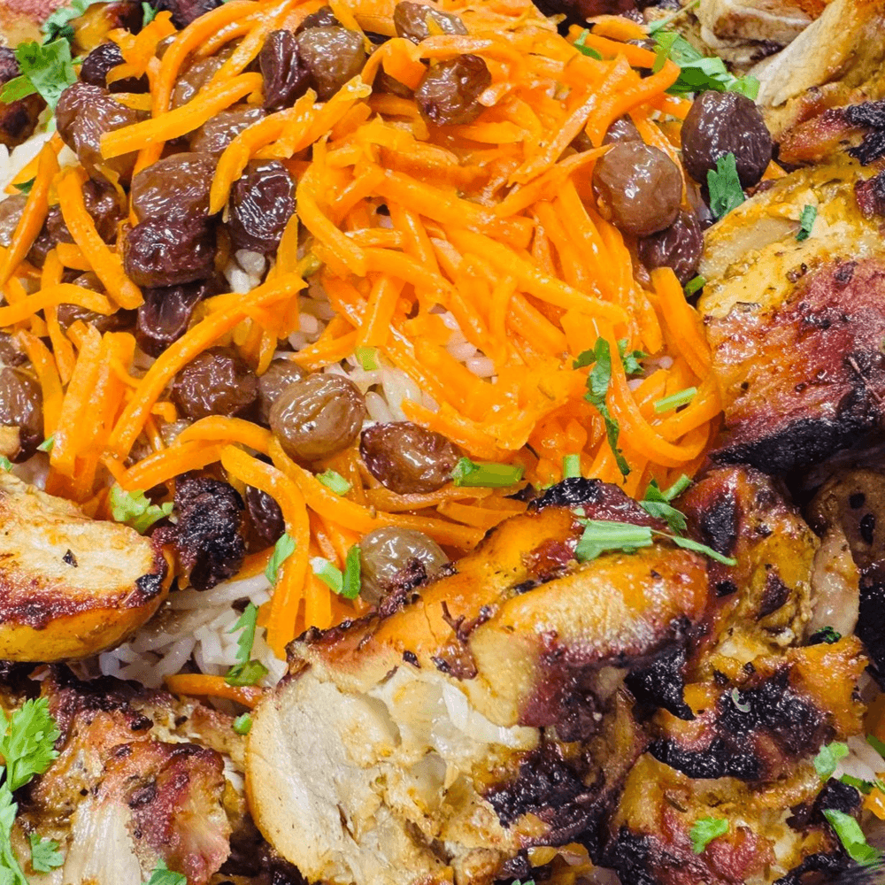 5. Tandoori Chicken Tikka/Kofta Kabob Over Pulao Rice