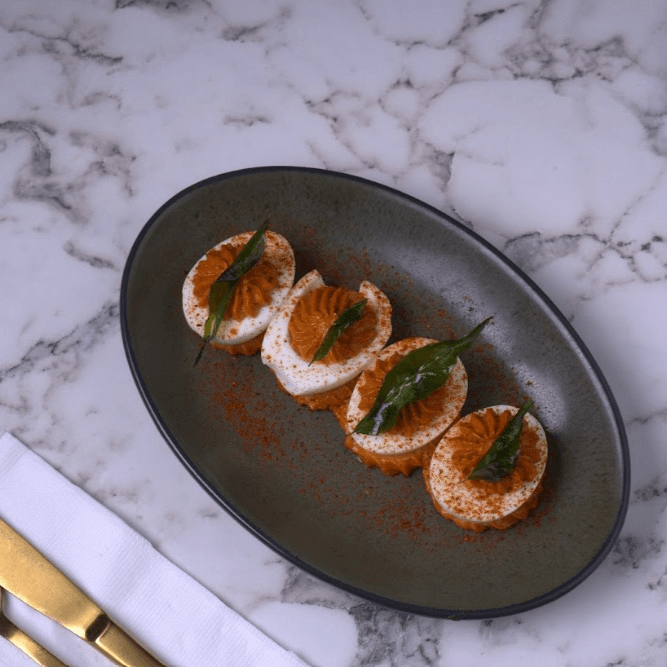 Kashmiri Devilled Eggs (GF, NF)
