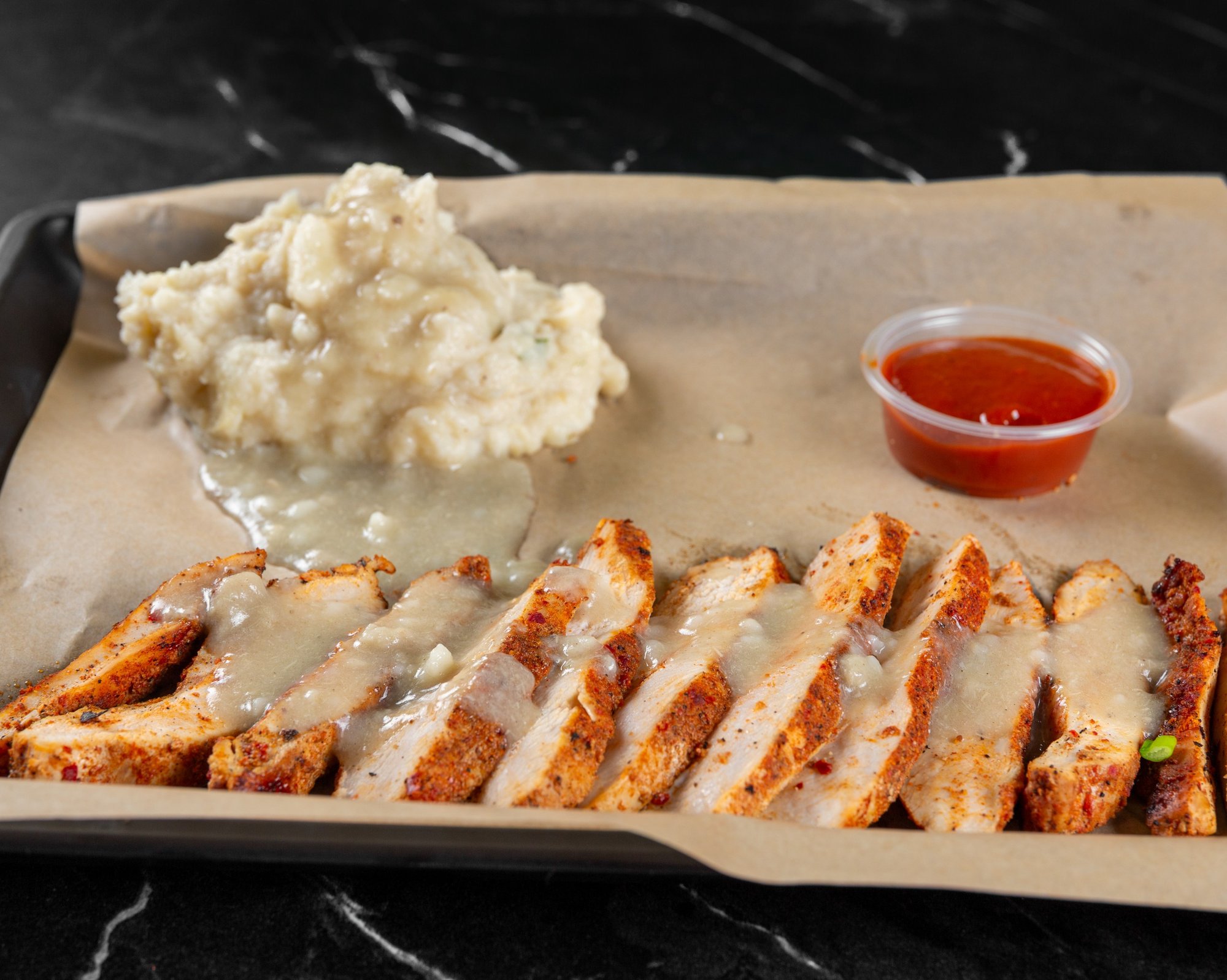 Grilled BBQ Chicken with Gravy