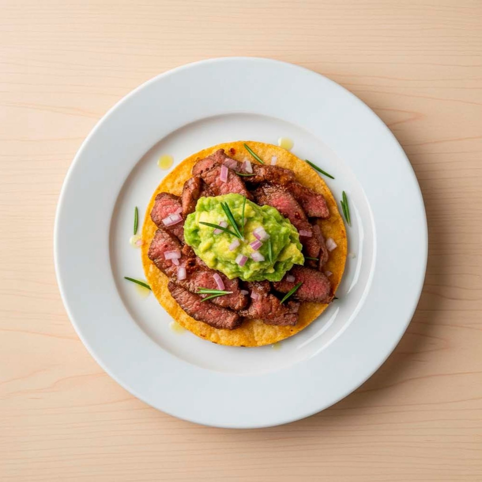 Bistec / Lean Beef Tostada