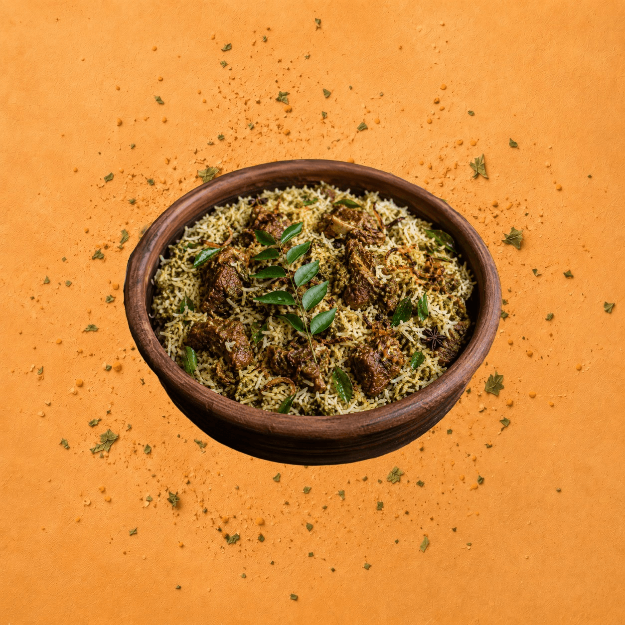 Curry Leaf Goat Biryani