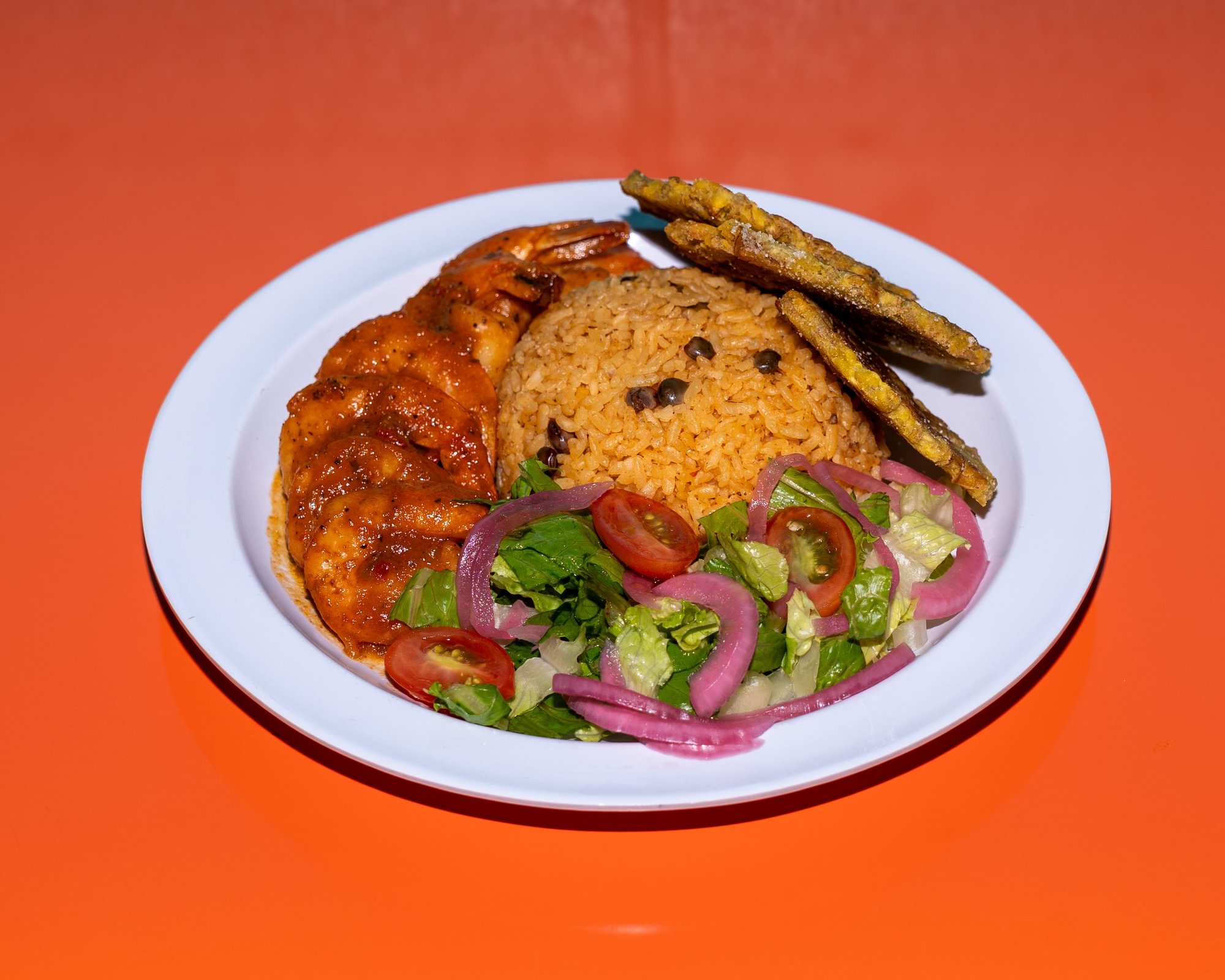 Camarones a la Criolla Combo (Sautéed Shrimp w/ Creole Sauce)