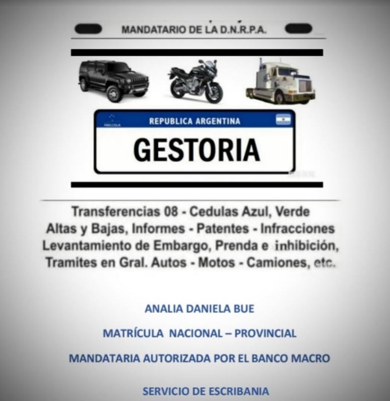 Gestoria del Automotor  en Rosario