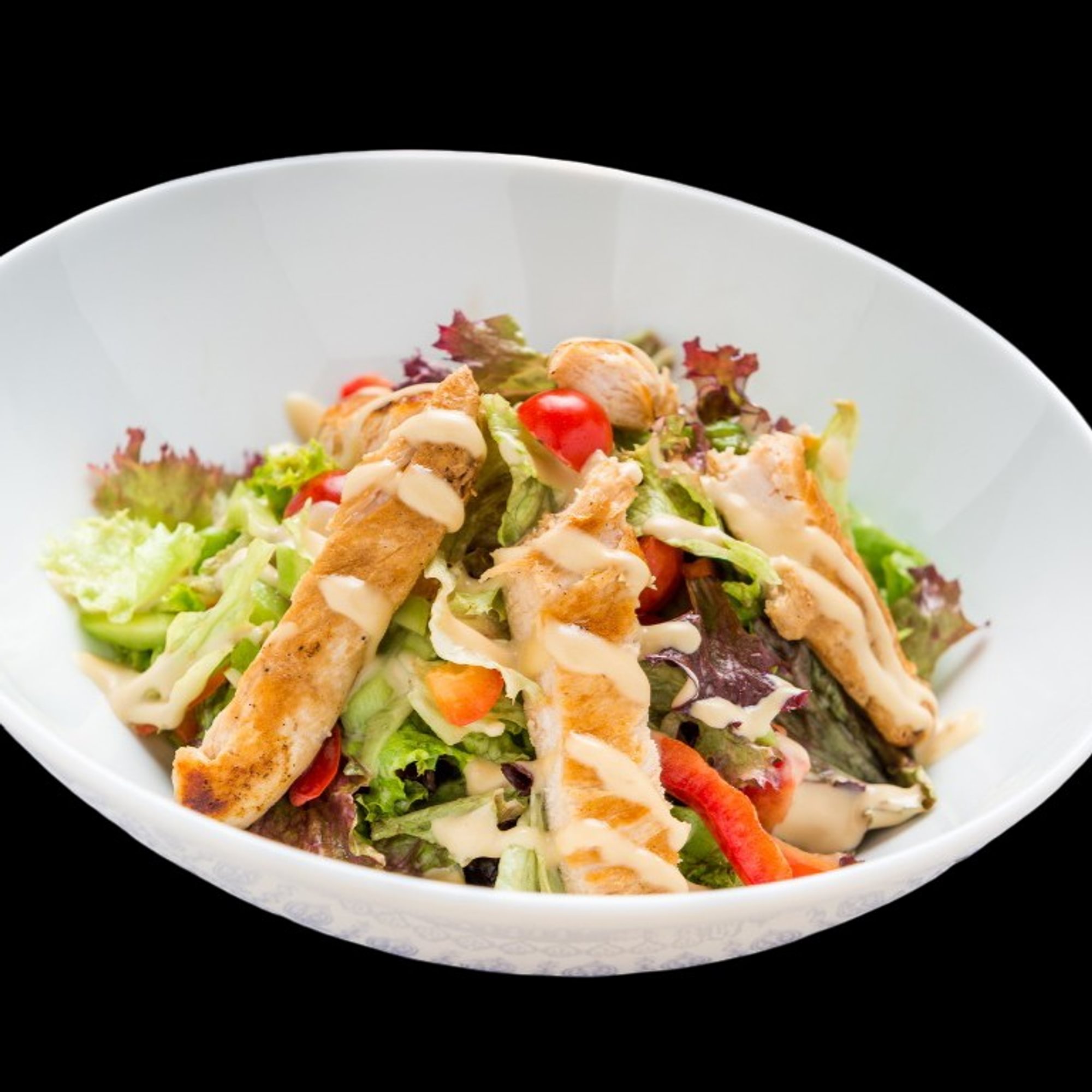 Chicken cutlet Caesar salad