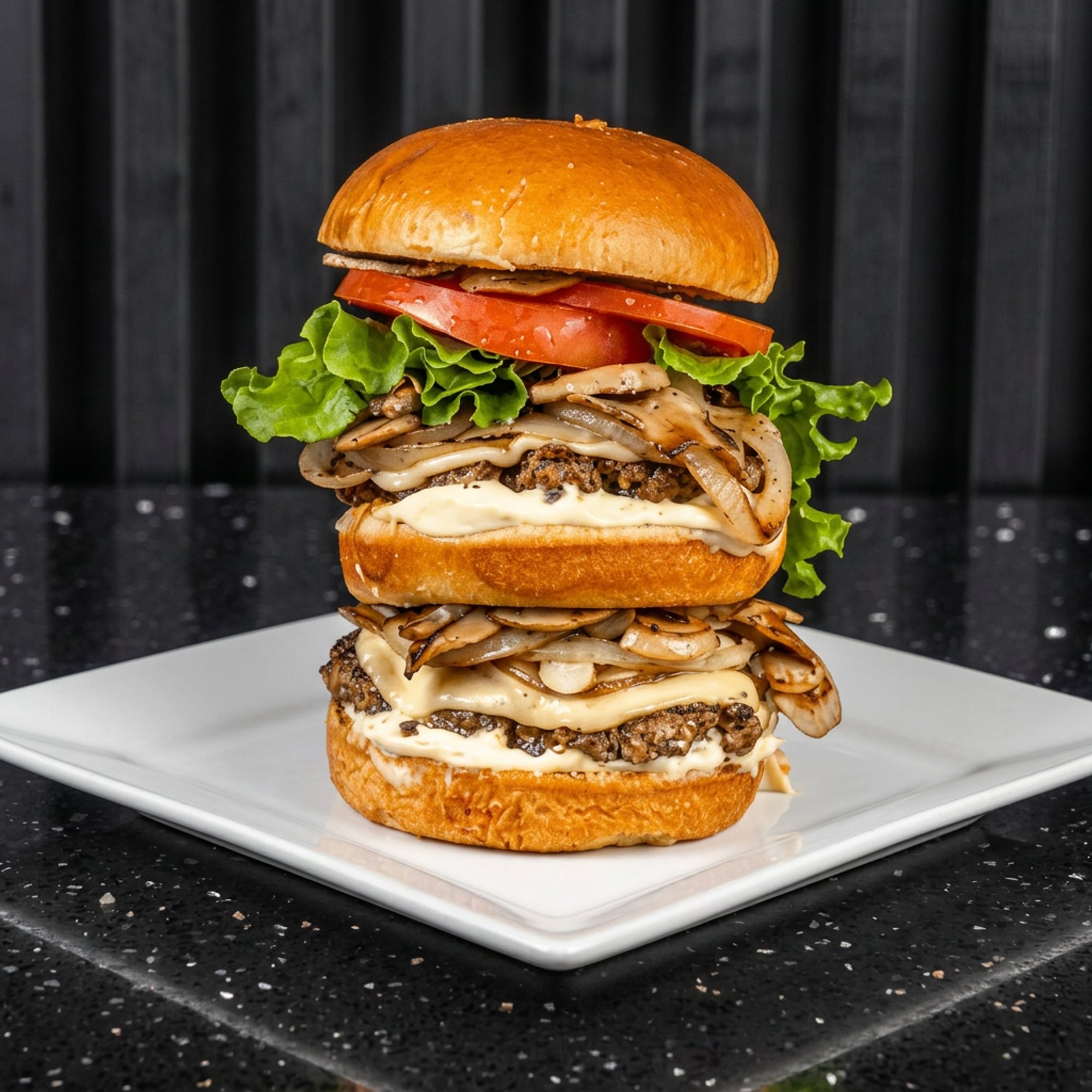 Swiss N Shroom Burger
