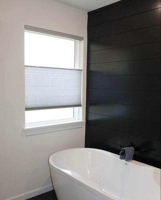 Top-Down, Bottom-Up Cellular Shades are energy efficient, moisture resistant and give this Collinsville, OK bathroom style for all who enter!  BudgetBlindsOwasso  TopDownBottomUpShades  CellularShades  CollinsvilleOK  FreeConsultation  WindowWednesday