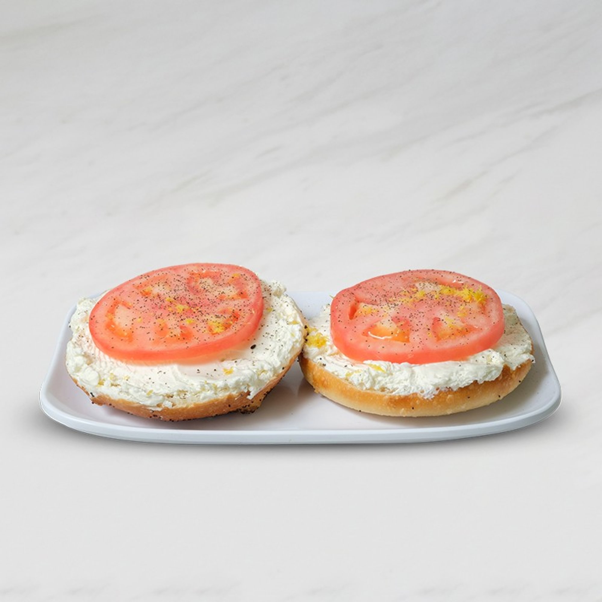 Open Face Tomato Bagel