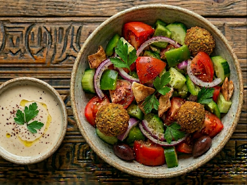 Falafel Over Salad