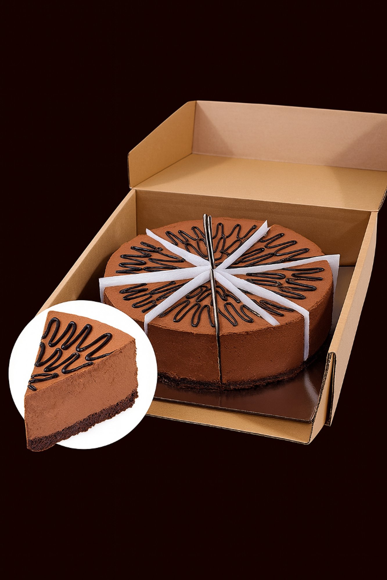 Chocolate Mousse Slice Cake