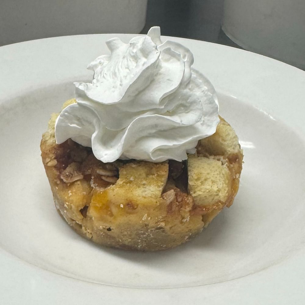 Peach Crunch Bread Pudding