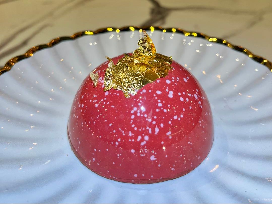 Crème Brûlée Raspberry Dome