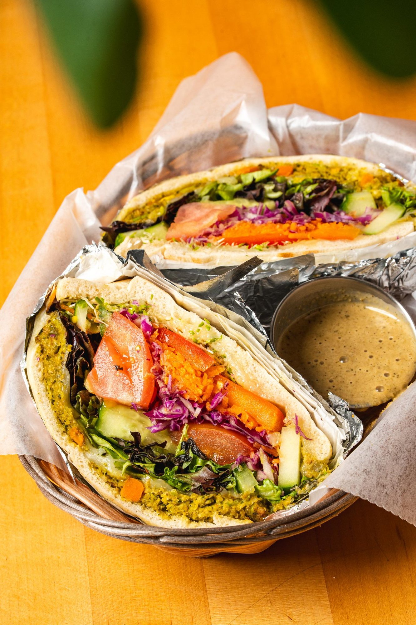 Veggie Burger Pita Melt
