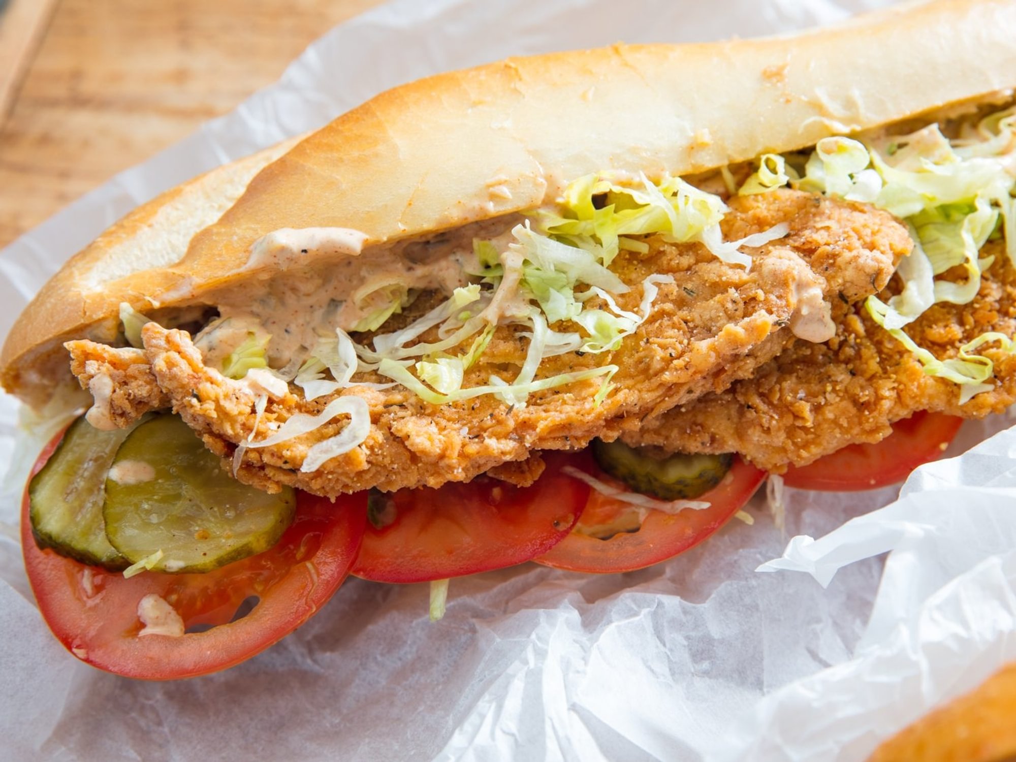 Catfish Po'Boy Sandwich