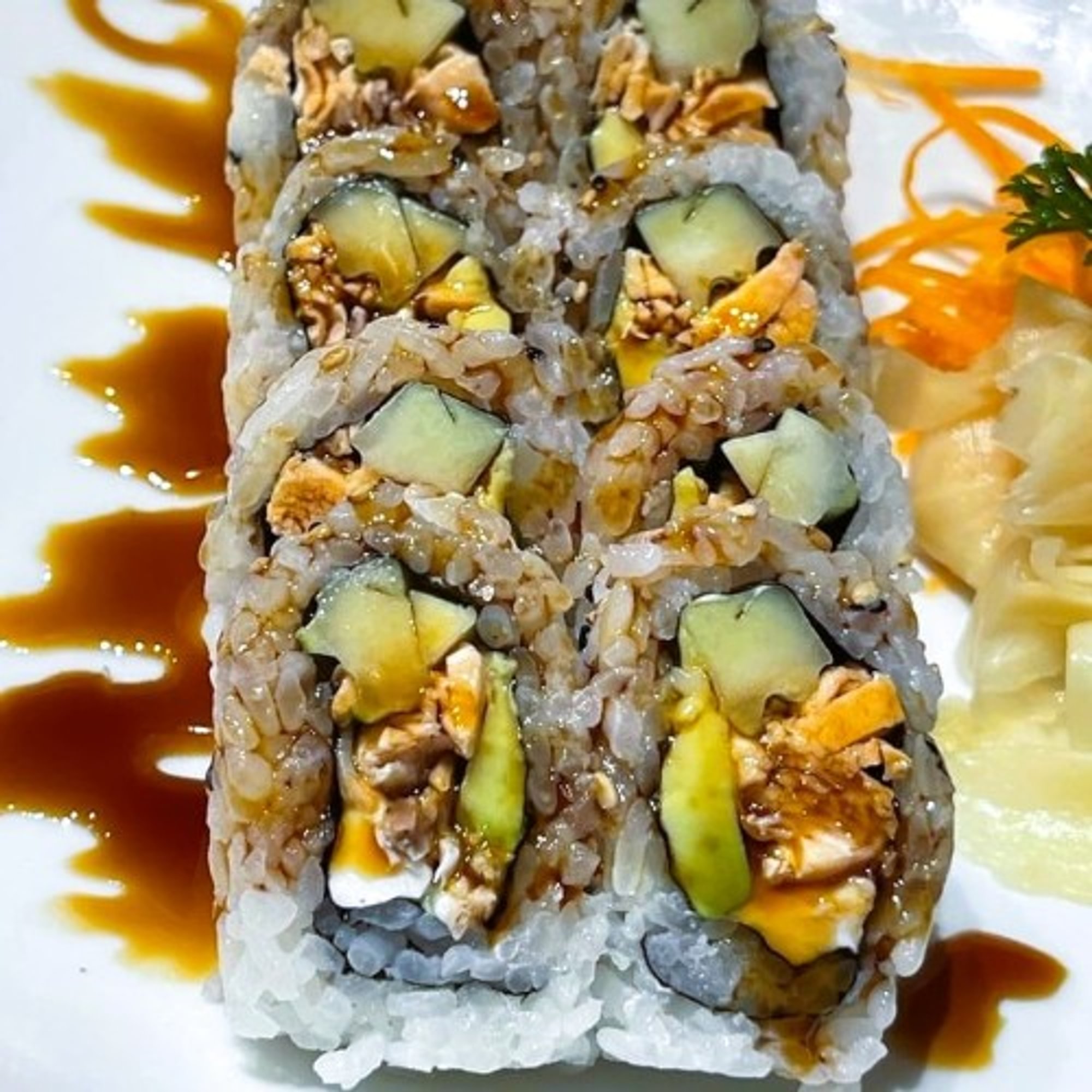 Salmon Teriyaki Roll (Cooked)