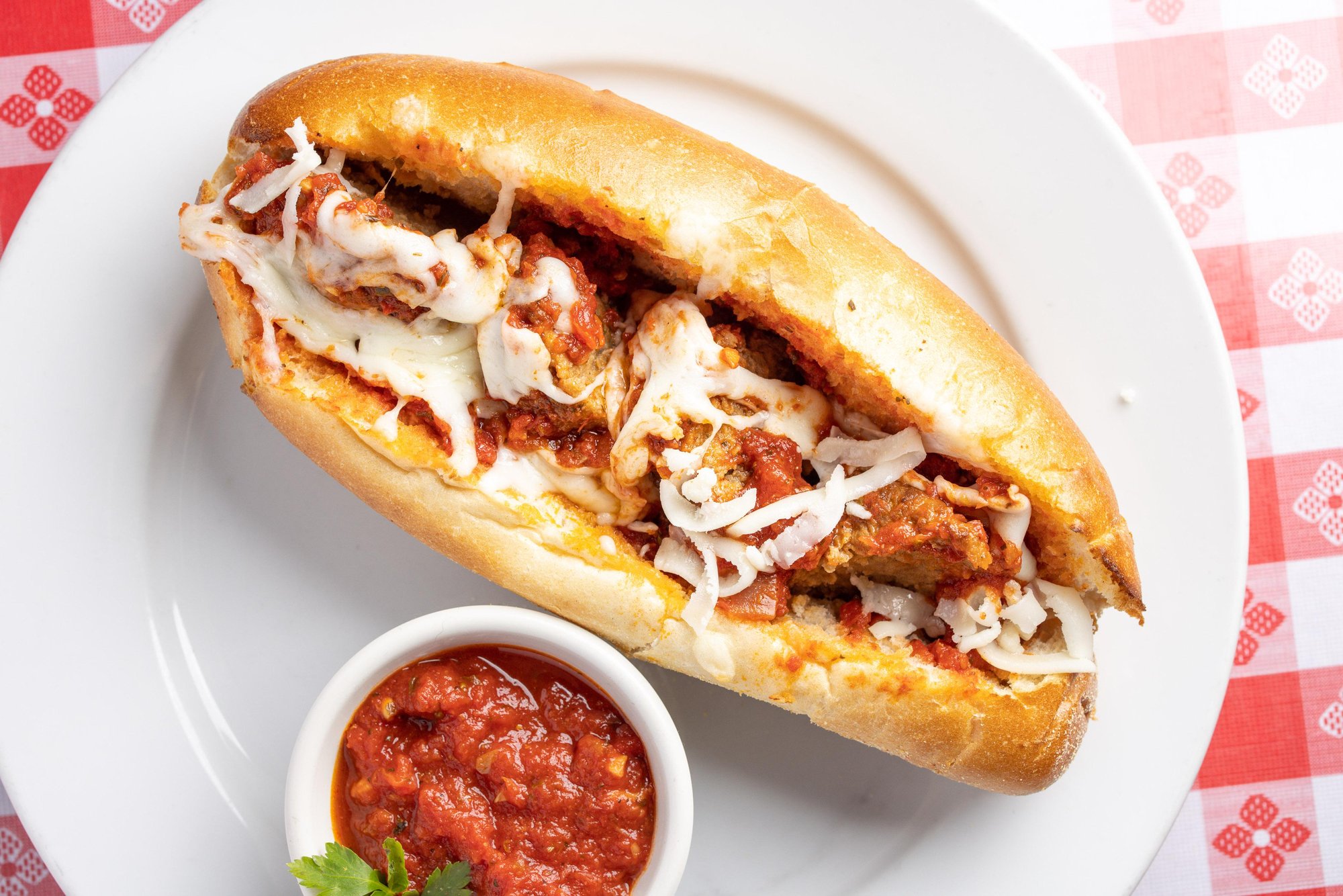 Beef Meatball Deluxe Sandwich