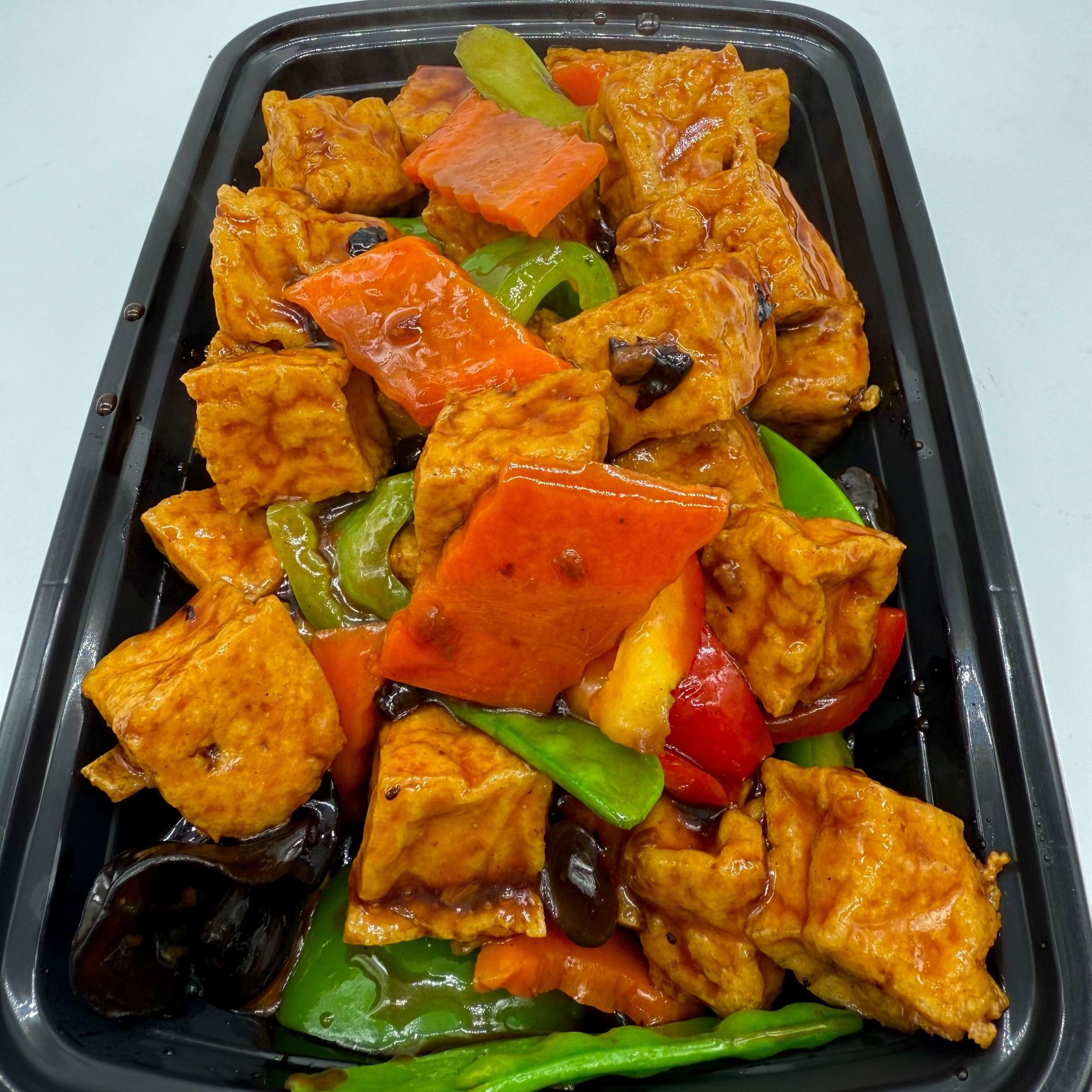Bean curd in black bean sauce