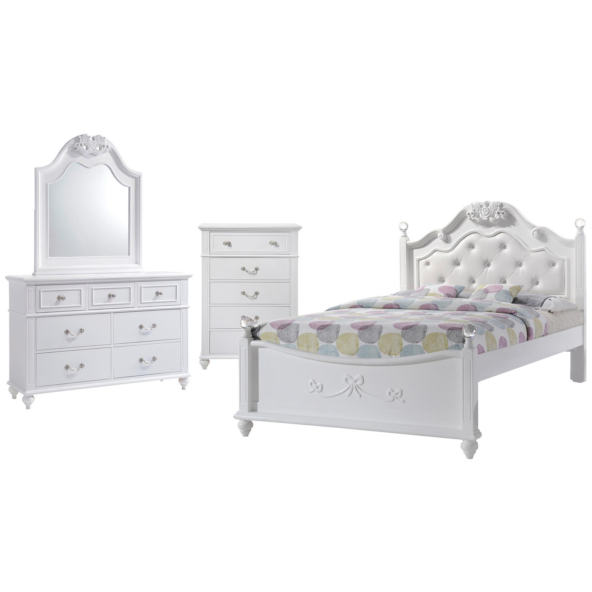 Full Alana Bed w/Chest, Dresser, Mirror