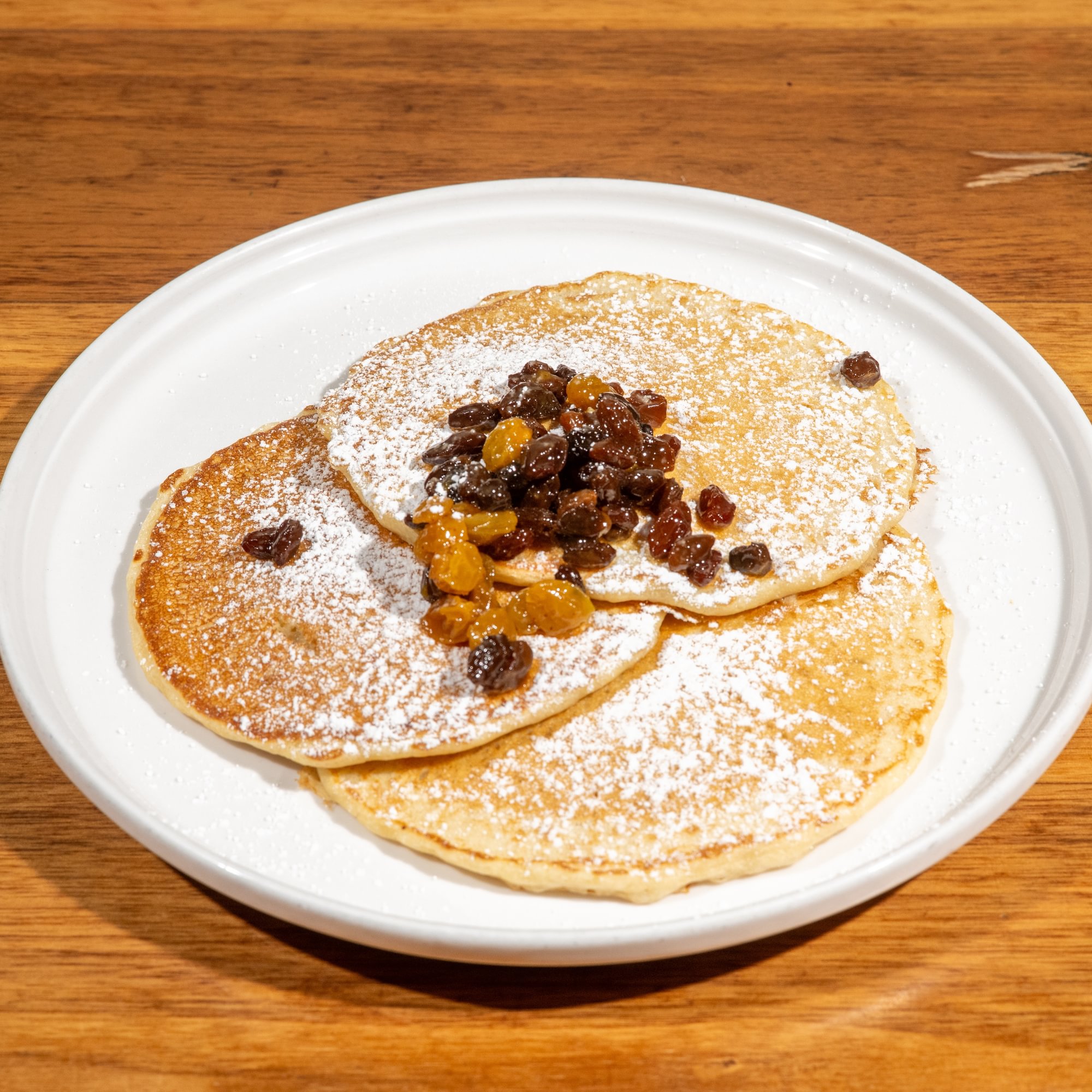 Orange Rum Raisin Pancakes