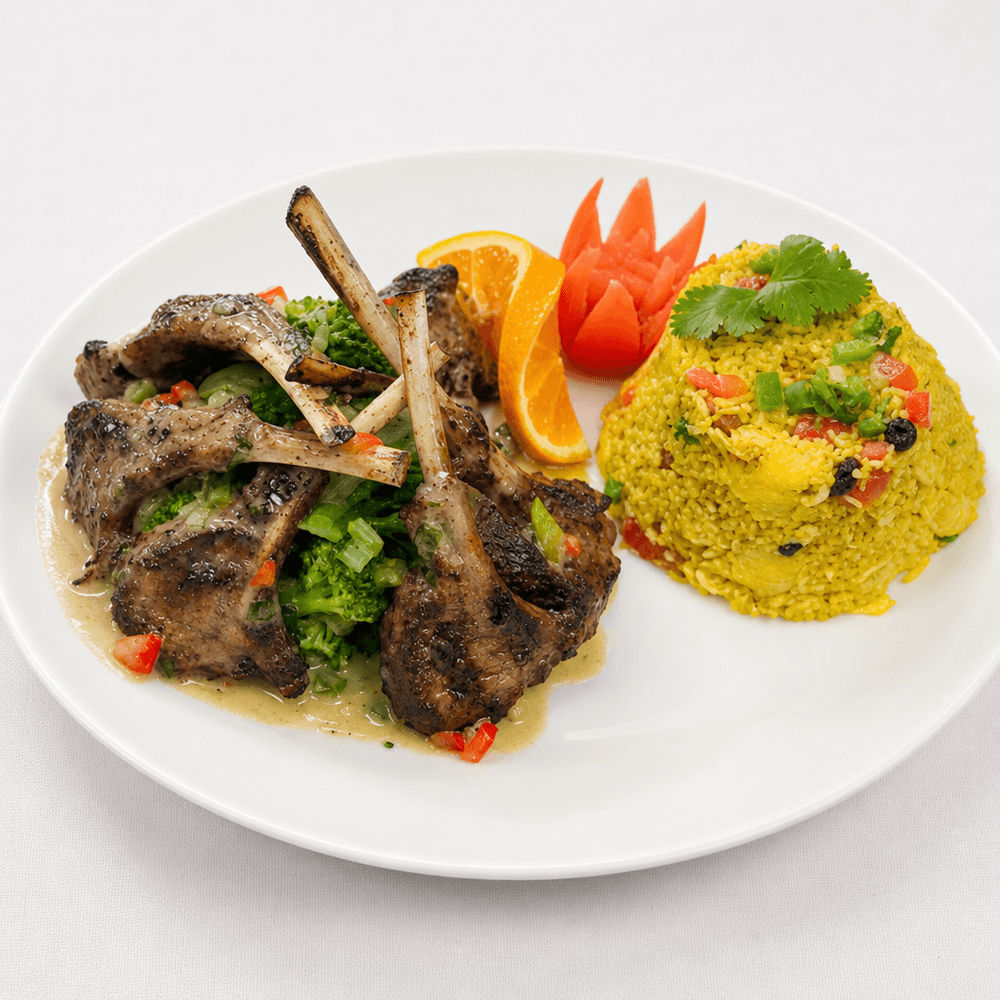 Rack of Lamb & Pineapple Fried Rice